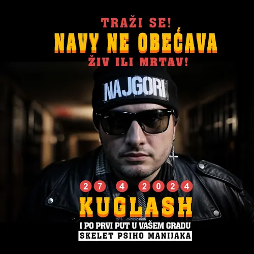 Plakat: Kuglaš, 27. 4. 2024, sa Skelet Psiho Manijakom